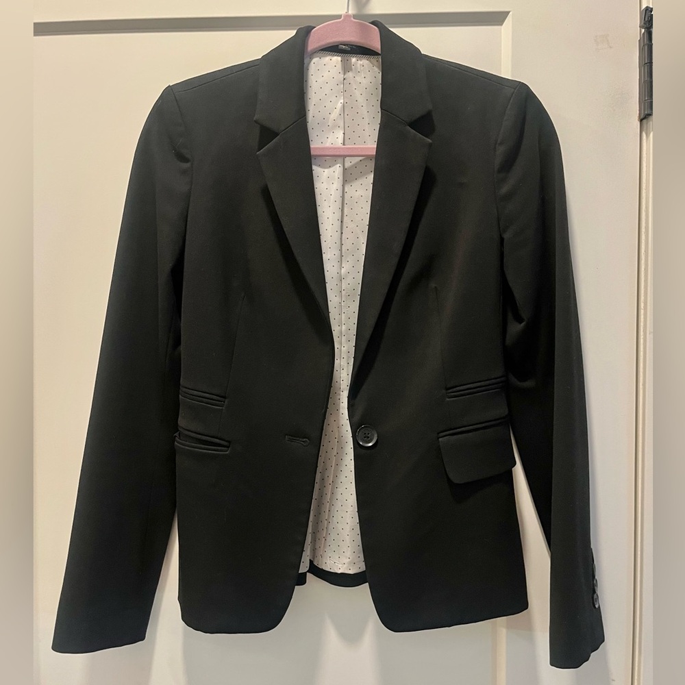 Columnist Fitted Blazer in Black from Express, Like New!